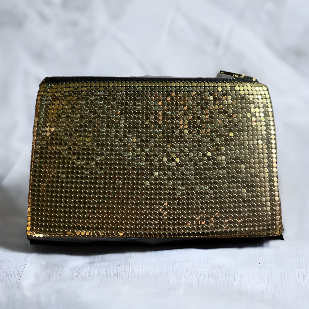 Vintage gold mesh Whiting & Davis coin purse