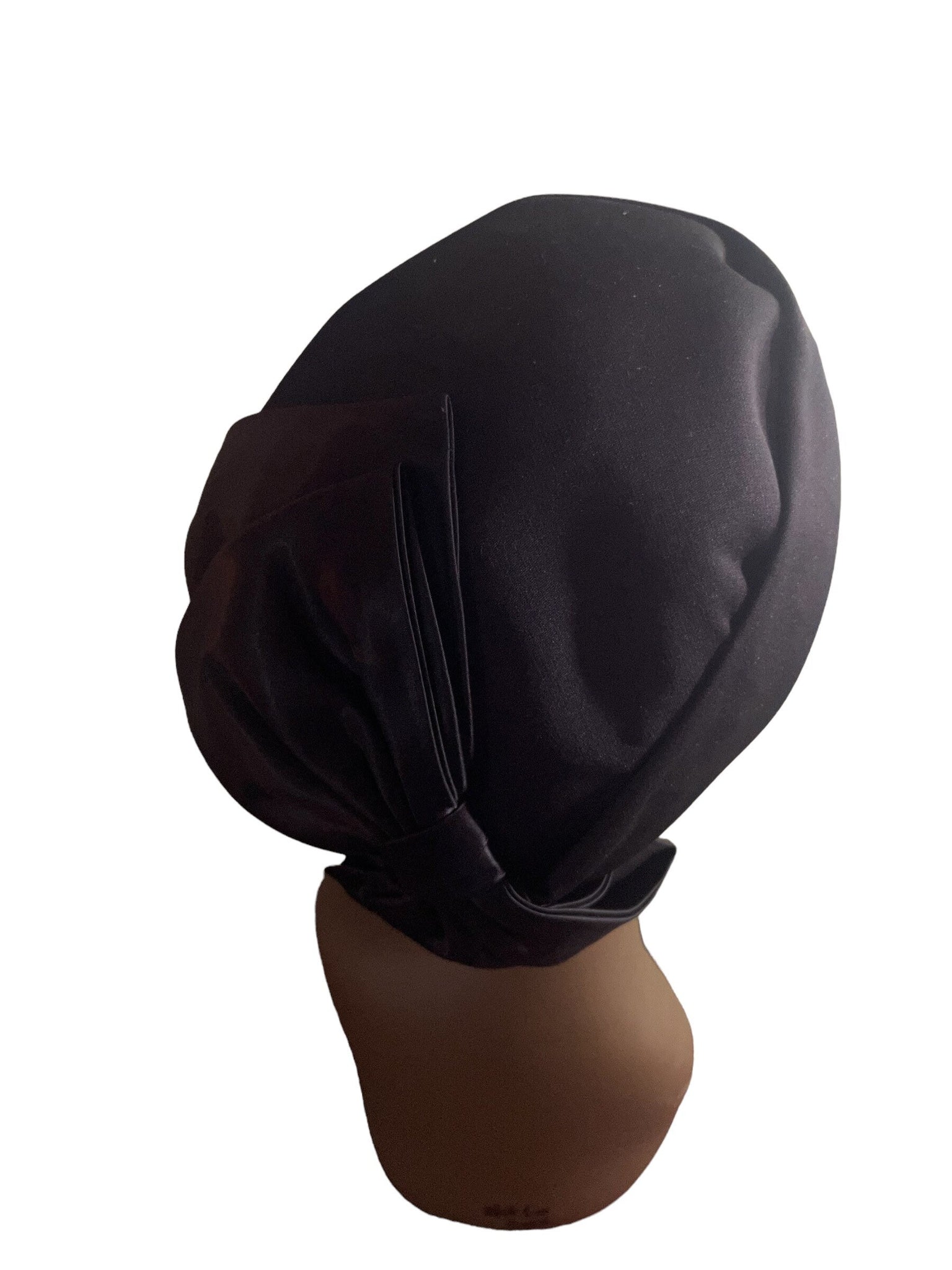 Vintage 60's cloche black hat