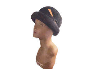 Vintage 60's black hat