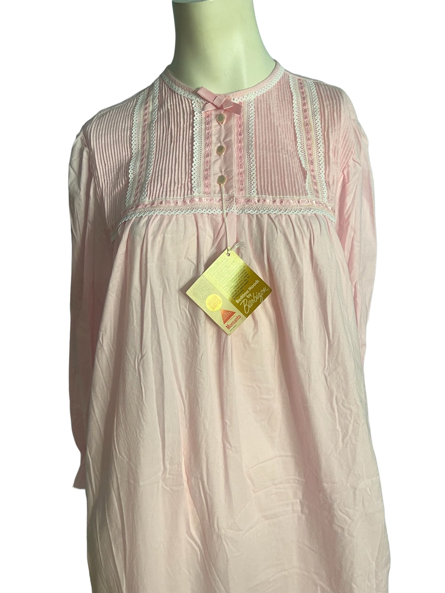 Vintage deadstock pink Barbizon nightgown M