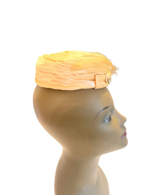 Vintage 50's satin pillbox hat