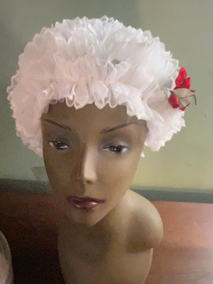 Vintage 60's celebrity curl bonnet hat