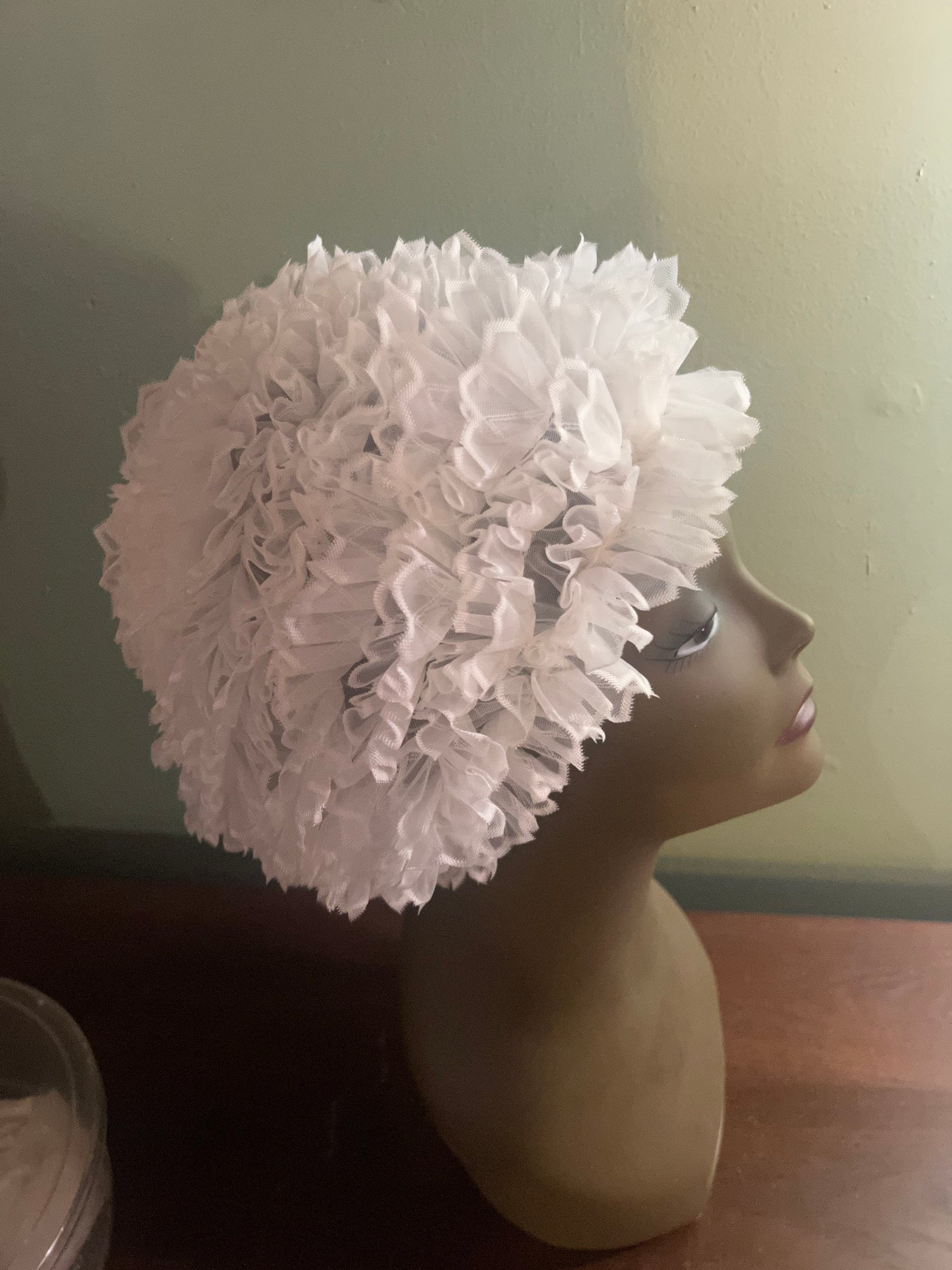 Vintage 60's celebrity curl bonnet hat