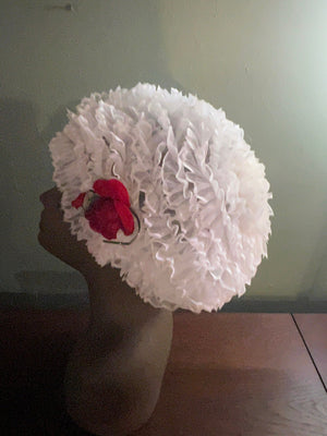 Vintage 60's celebrity curl bonnet hat