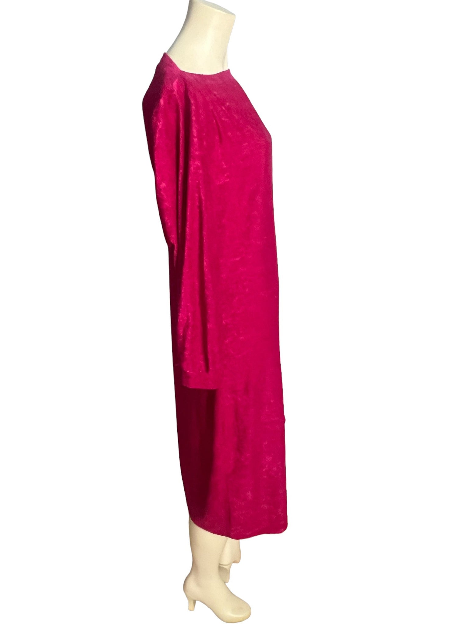 Vintage 70's hot pink terry dress L XL