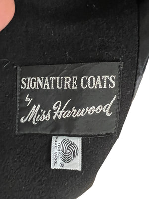 Vintage black Miss Harwood princess coat M