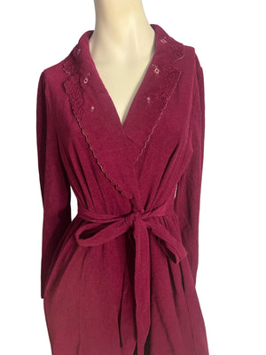 Vintage maroon Shadowline robe M