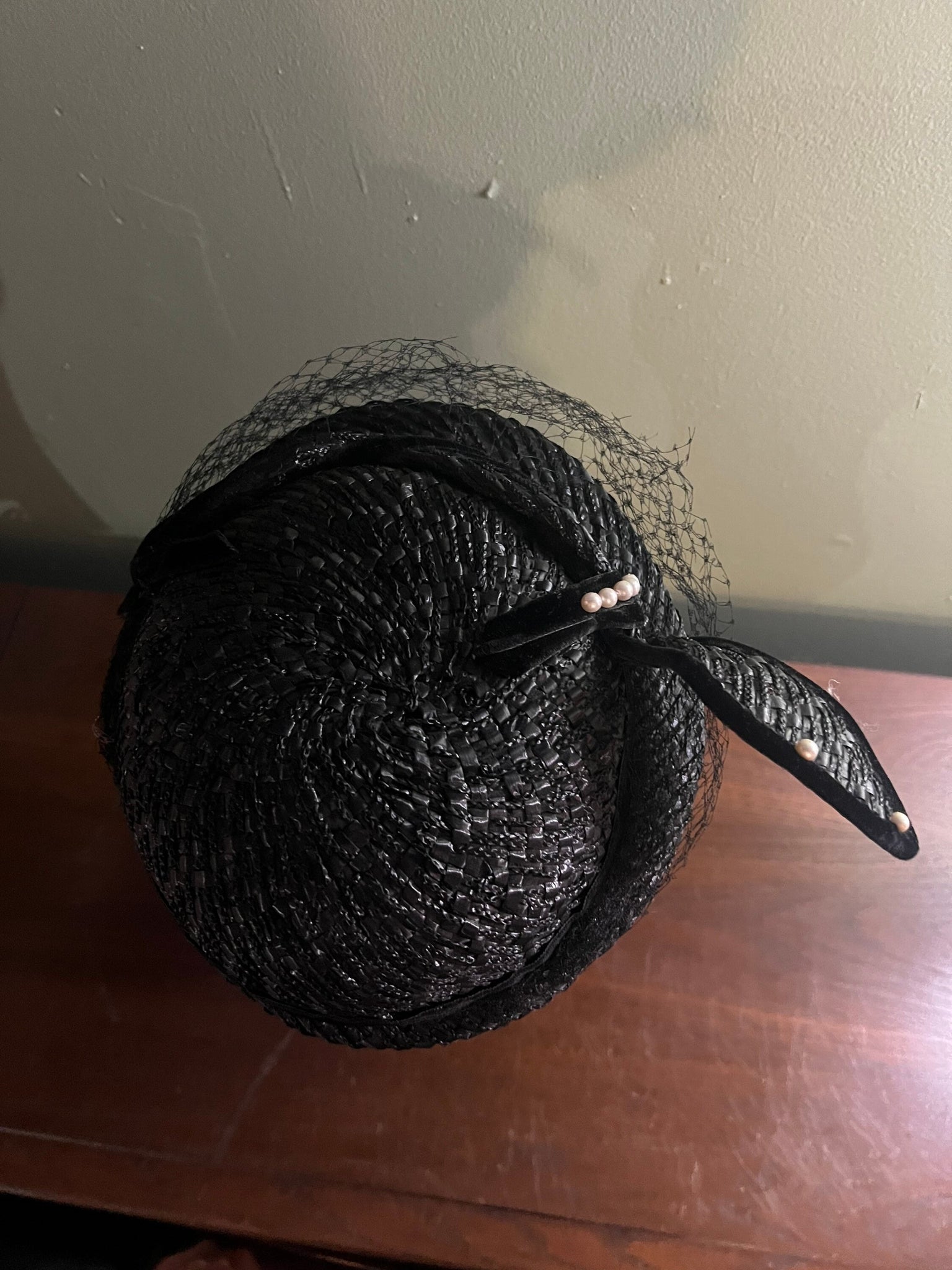 Vintage 50's hat black