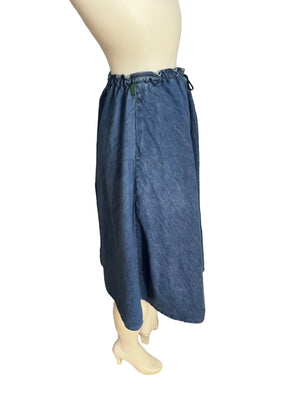 Vintage 80's full circle jean skirt M