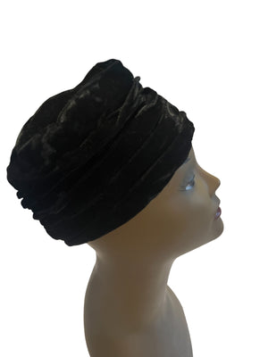 Vintage 60's black velvet Howard Hodge hat