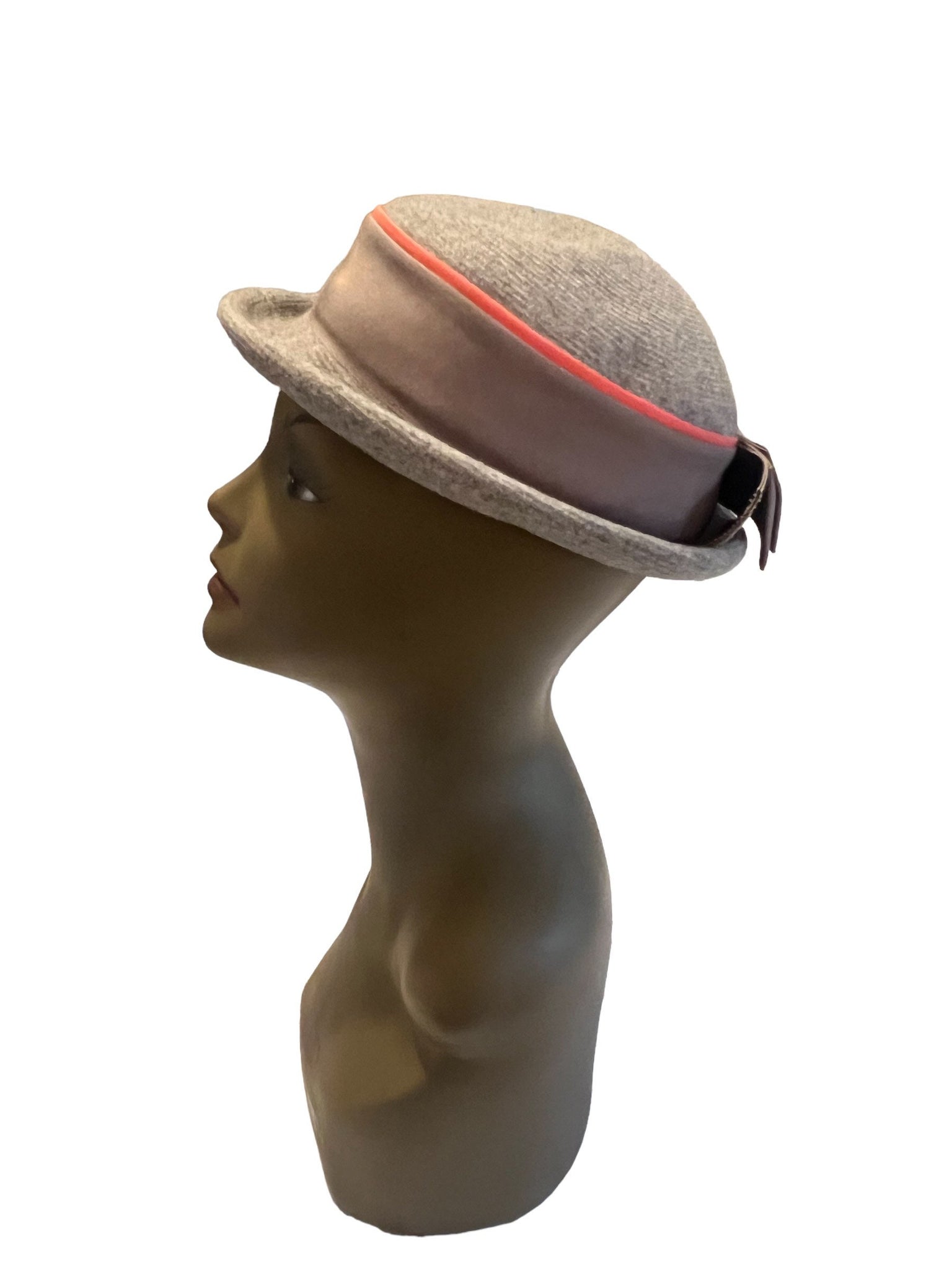 Vintage gray 60's hat