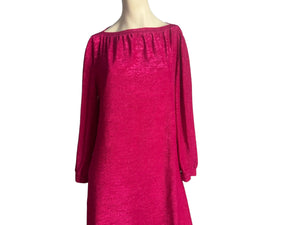 Vintage 70's hot pink terry dress L XL