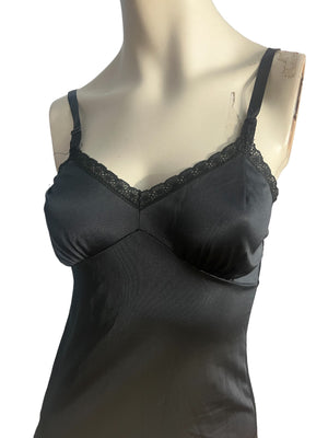 Vintage black slip lingerie 34 M