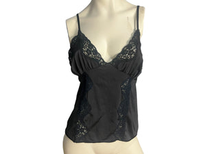 Vintage 70's black camisole lingerie L