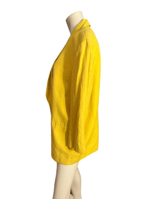 Vintage 80's yellow Peter Nygard suit jacket 14