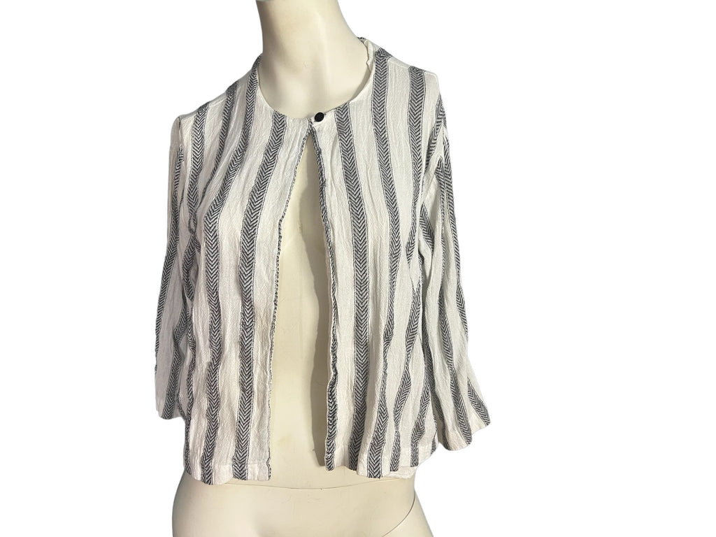 Vintage 80's cotton striped jacket S