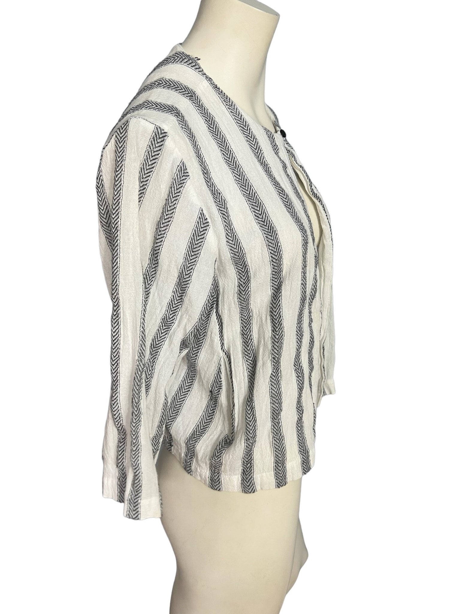 Vintage 80's cotton striped jacket S