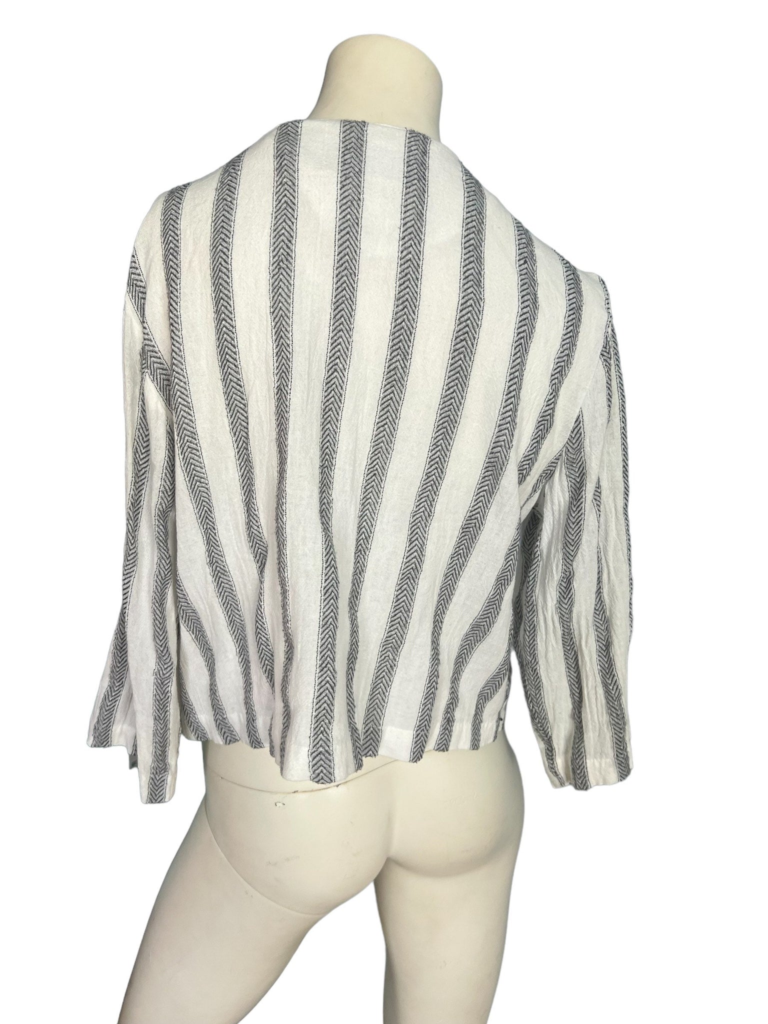 Vintage 80's cotton striped jacket S