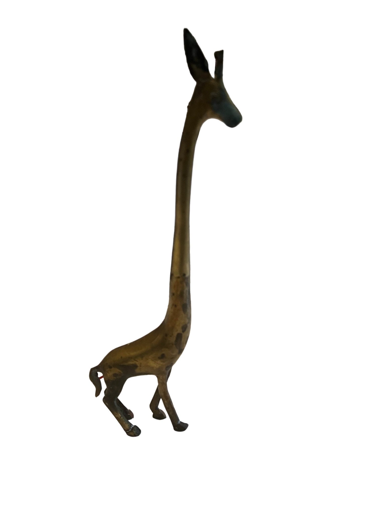 Vintage brass giraffe statue