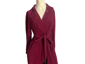 Vintage maroon Shadowline robe M