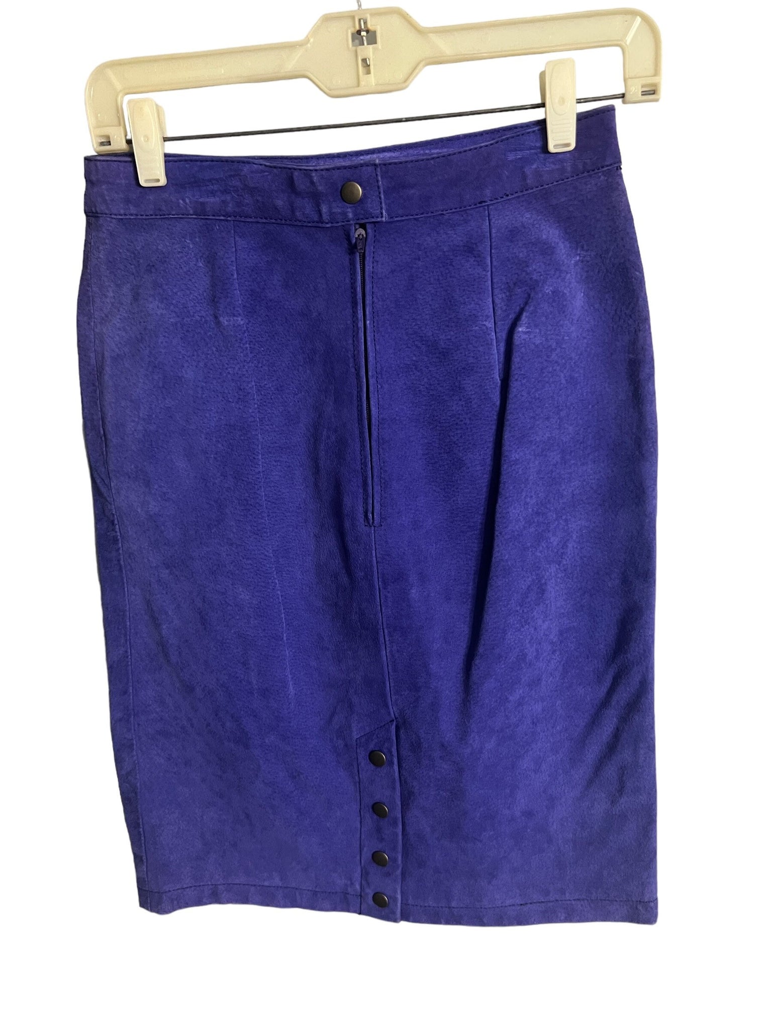 Vintage 80's blue leather skirt 7/8 G-III