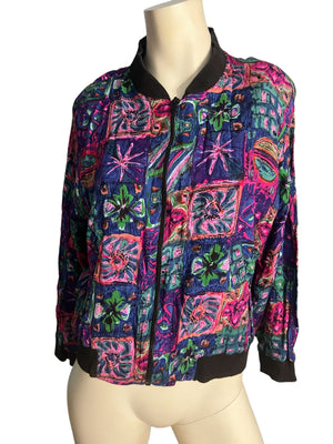 Vintage 80's rainbow jacket Ride S