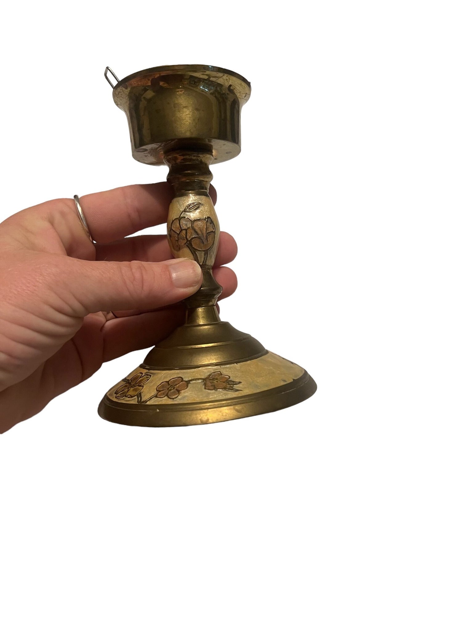 Vintage brass candlestick holders