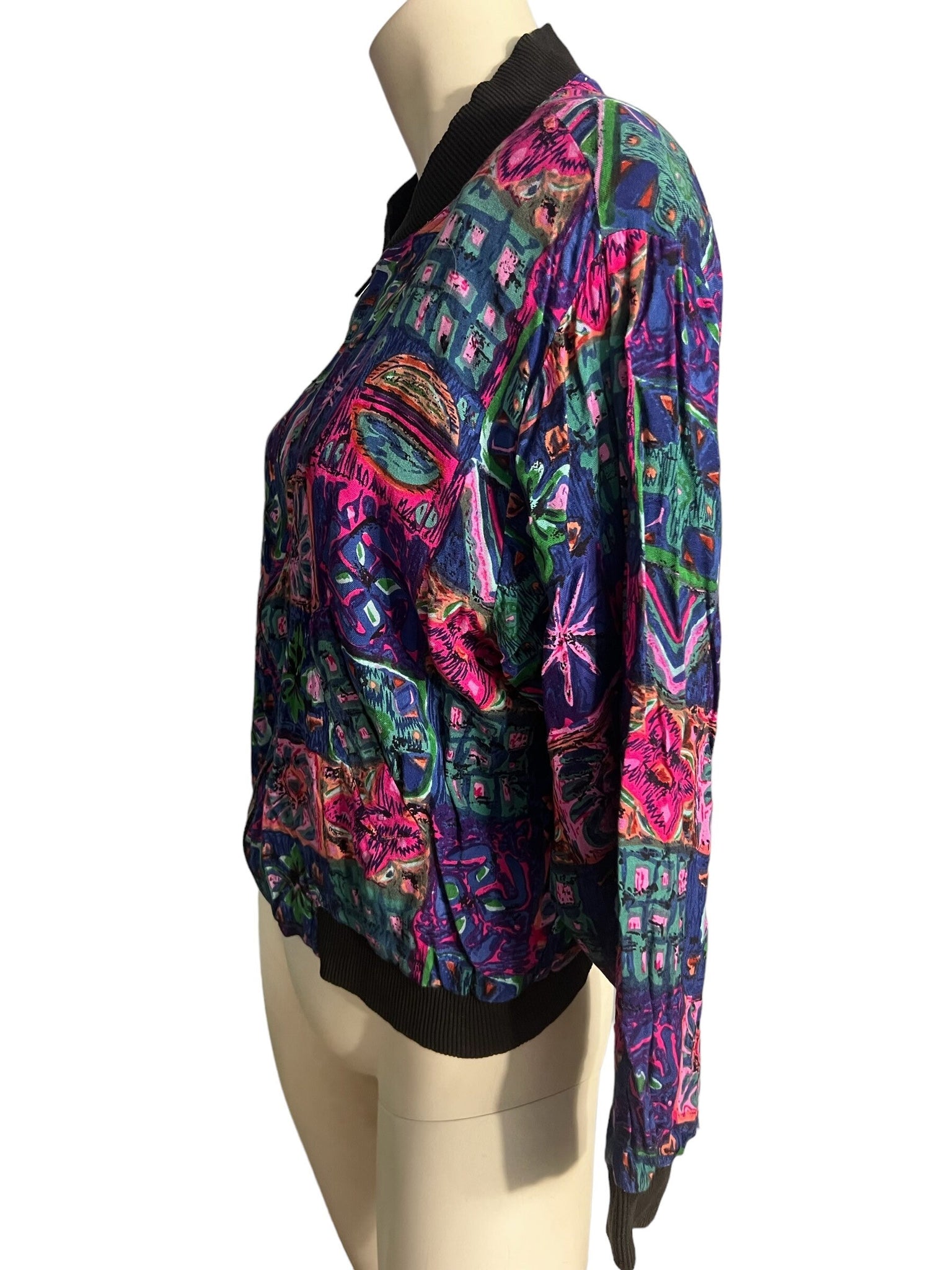 Vintage 80's rainbow jacket Ride S