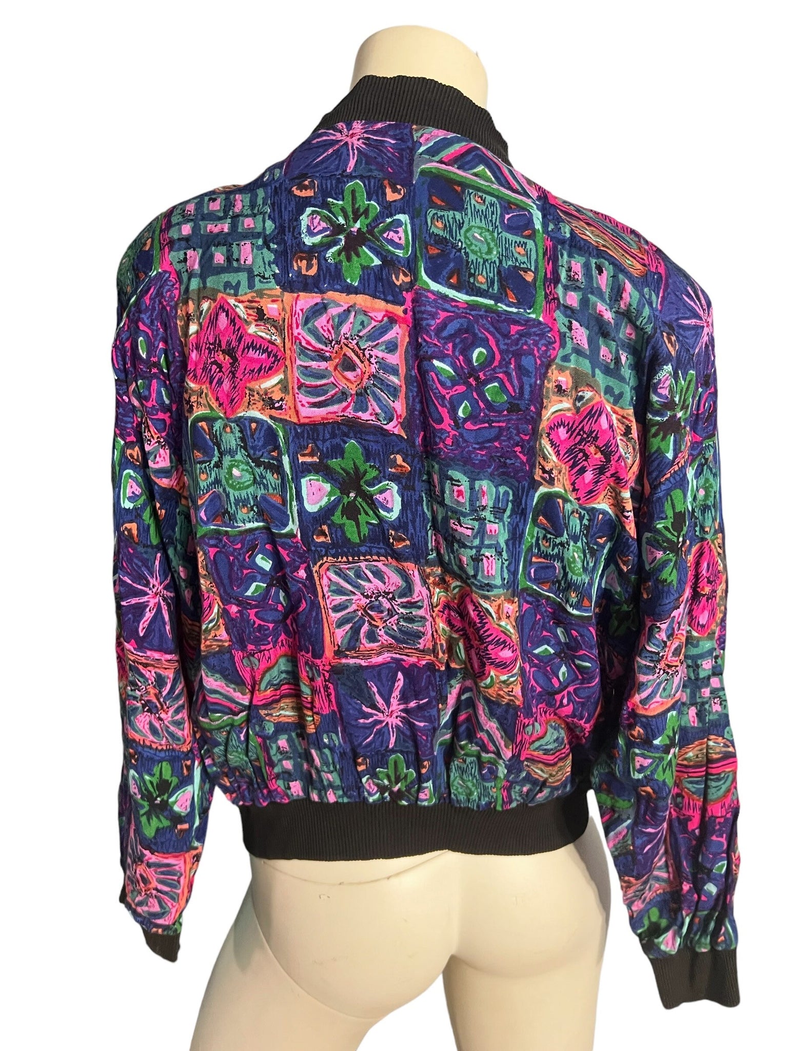 Vintage 80's rainbow jacket Ride S