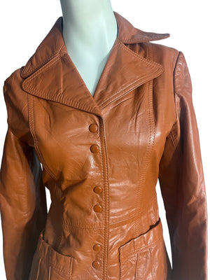 Vintage brown 70's Leather Jacket Leathertown 9/10 M