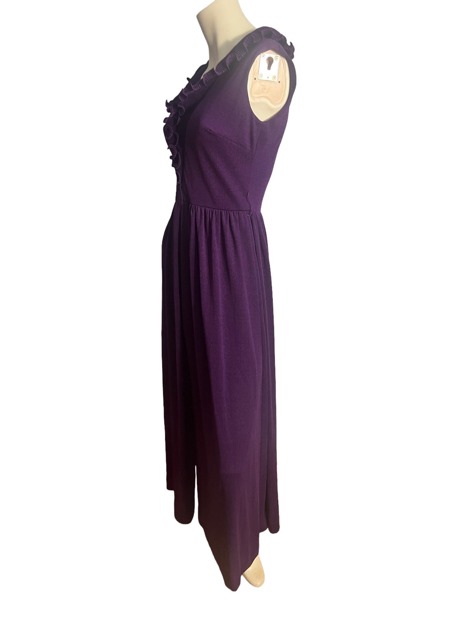 Vintage 70's purple maxi dress Godchaux's M