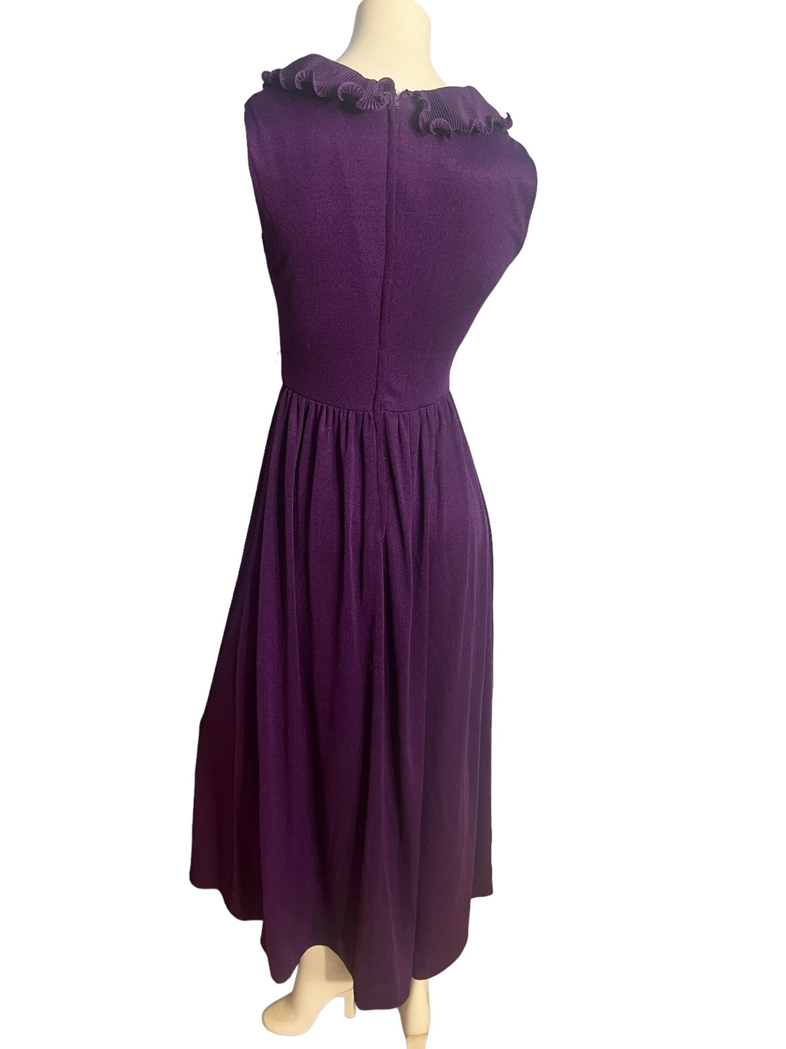 Vintage 70's purple maxi dress Godchaux's M