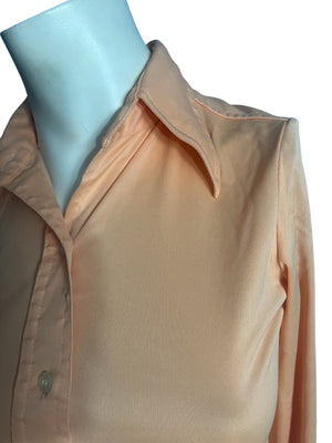 Vintage 70's peach shirt Sears S