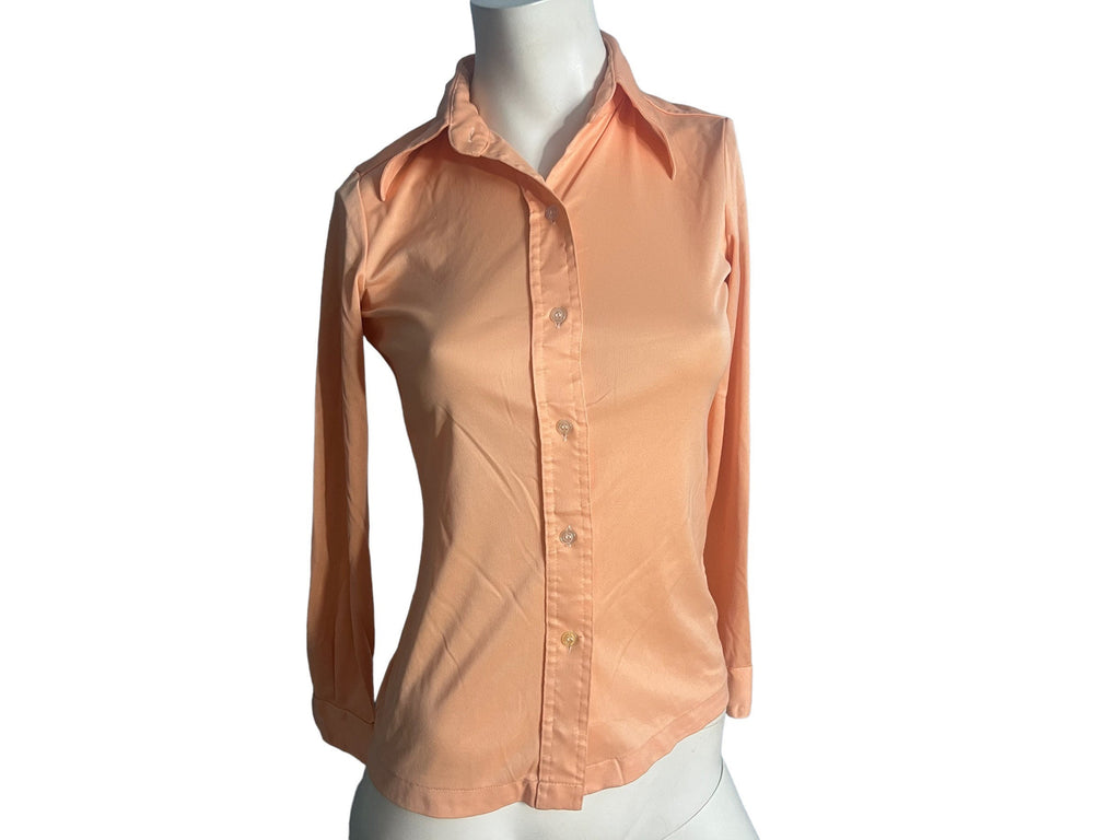 Vintage 70's peach shirt Sears S