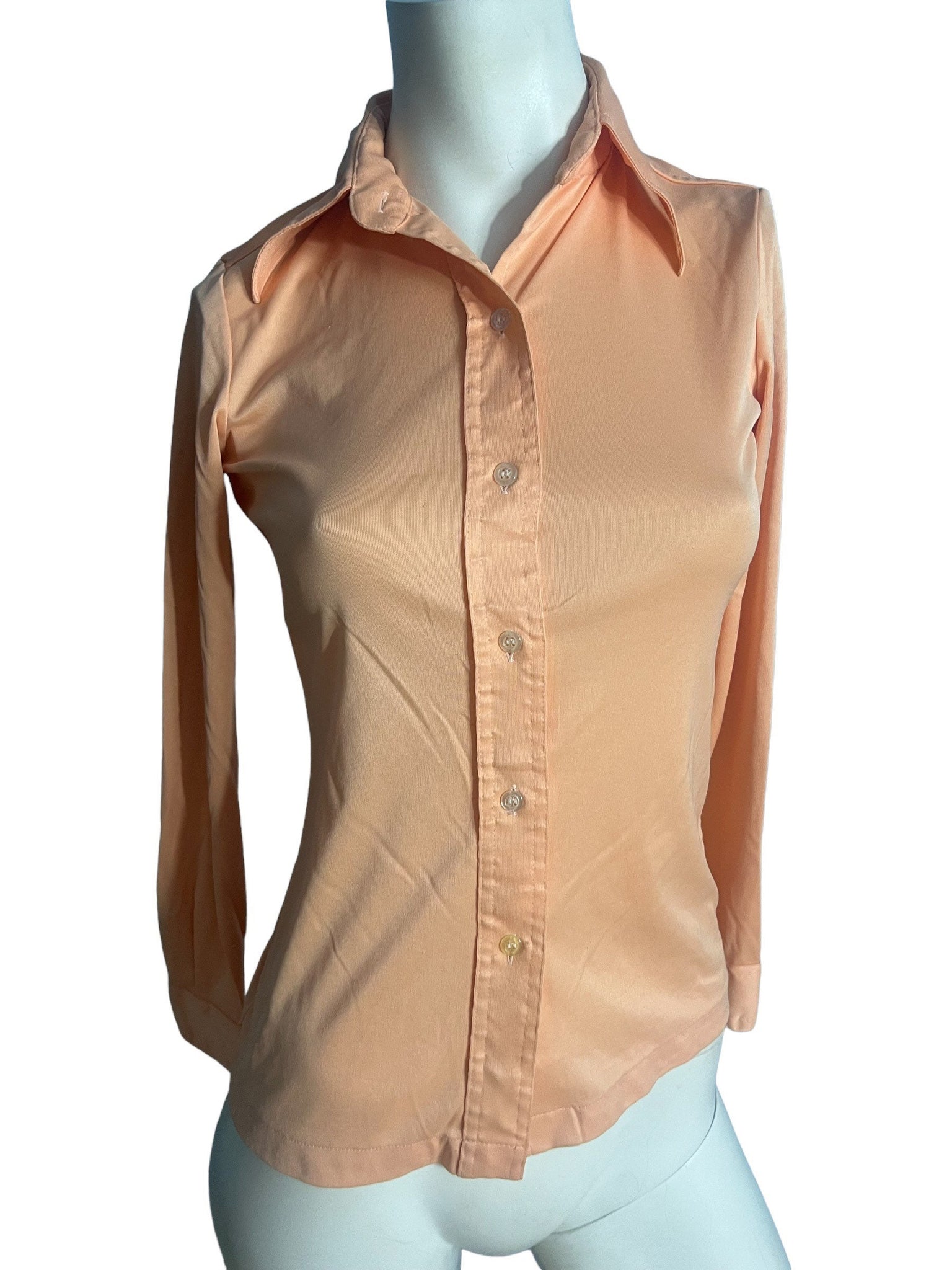 Vintage 70's peach shirt Sears S