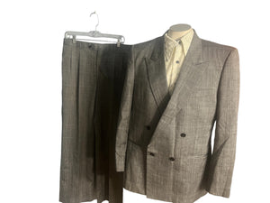 Vintage 80's Albert Nipon double breast suit 44 R