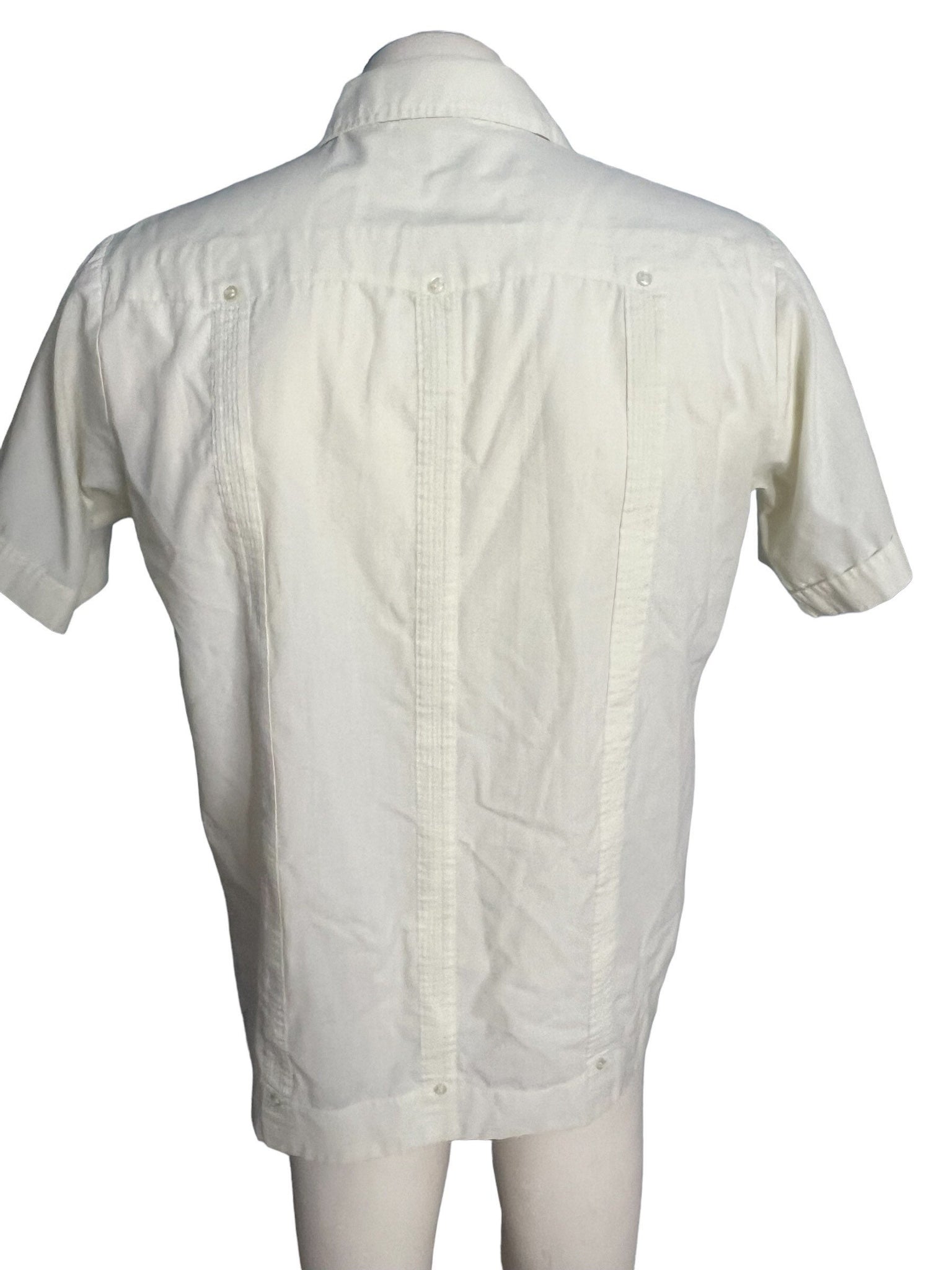 Vintage Guayabera off white shirt M