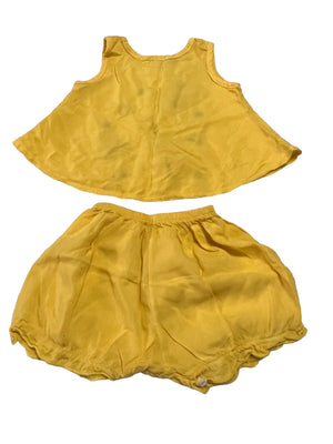 Vintage yellow butterfly baby set 3-6 month