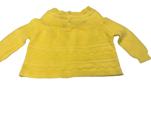 Vintage yellow baby sweater 18 month Novelty knits