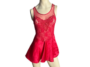 Vintage red 80's mini nightgown M Secret Treasures