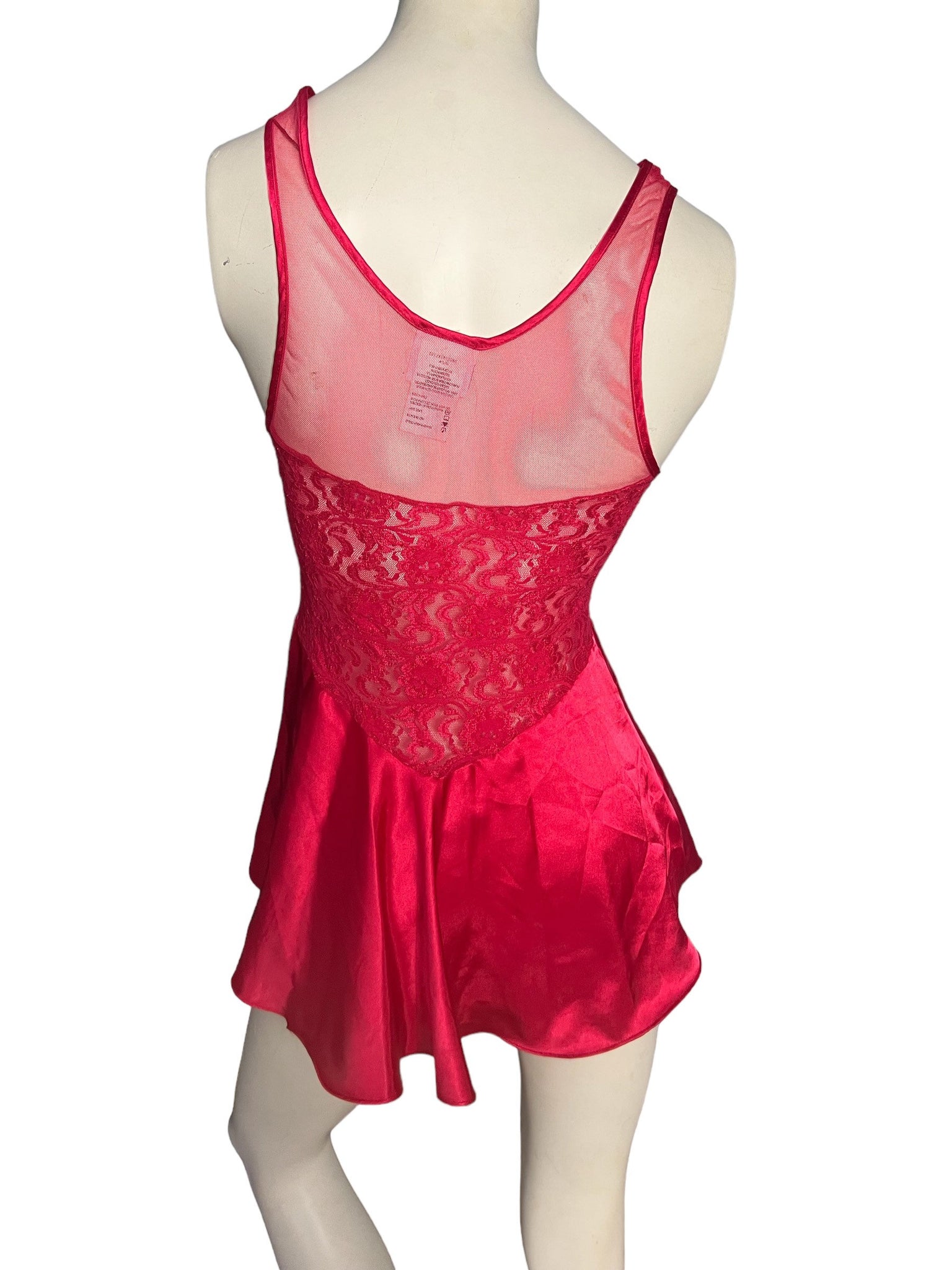 Vintage red 80's mini nightgown M Secret Treasures