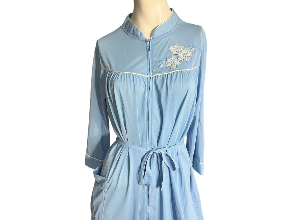 Vintage 70's blue nylon robe Komar M