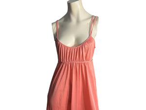 Vintage 70's pink long nightgown M Sears