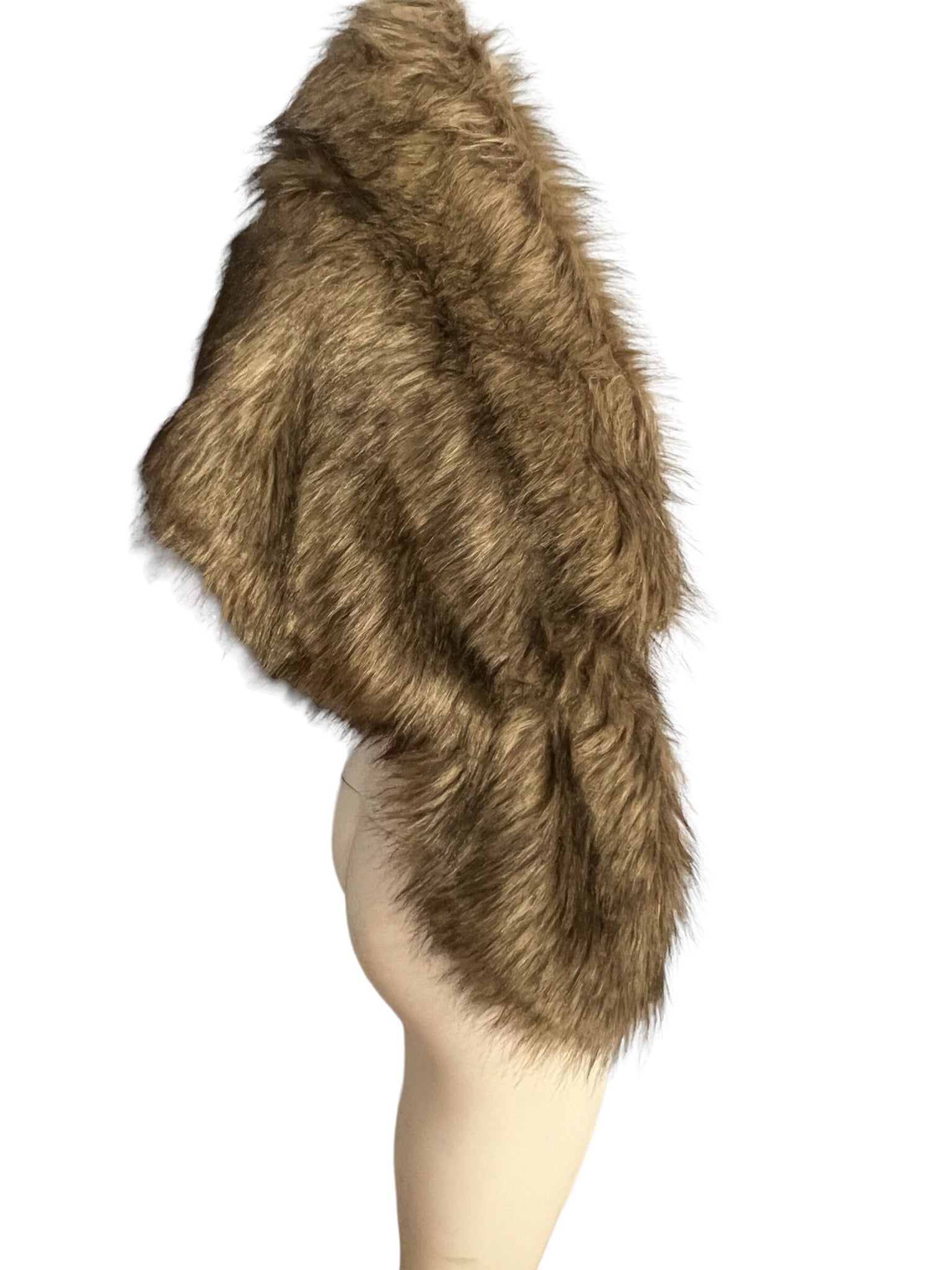 Vintage faux fur shawl brown