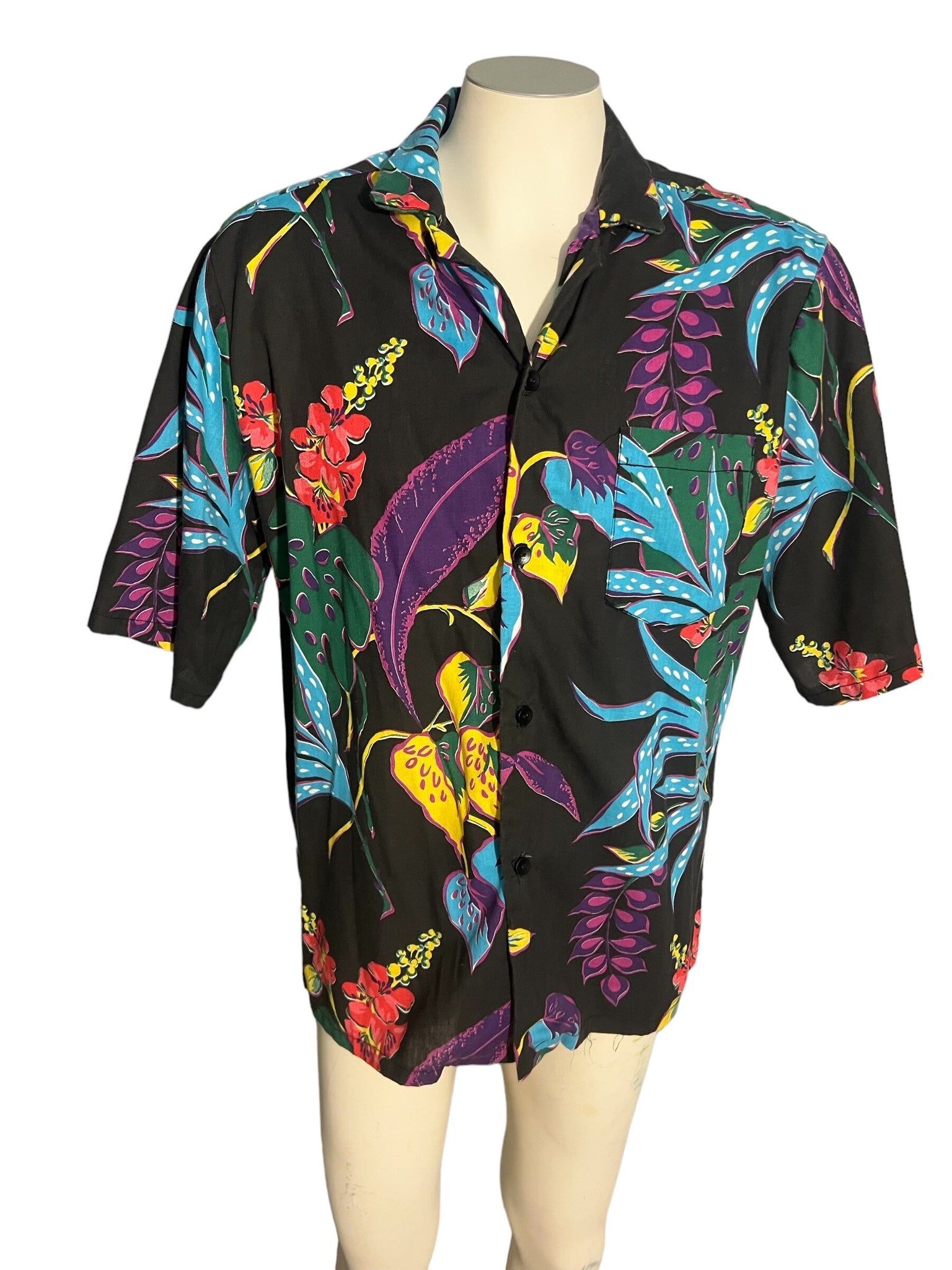 Vintage Black Hawaiian shirt M