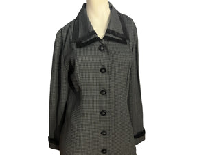 Vintage 80’s black & gray jacket 12 Jennifer Jeffries