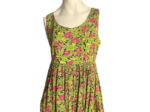 Vintage 80's rayon floral dress 6 K.C. Spencer