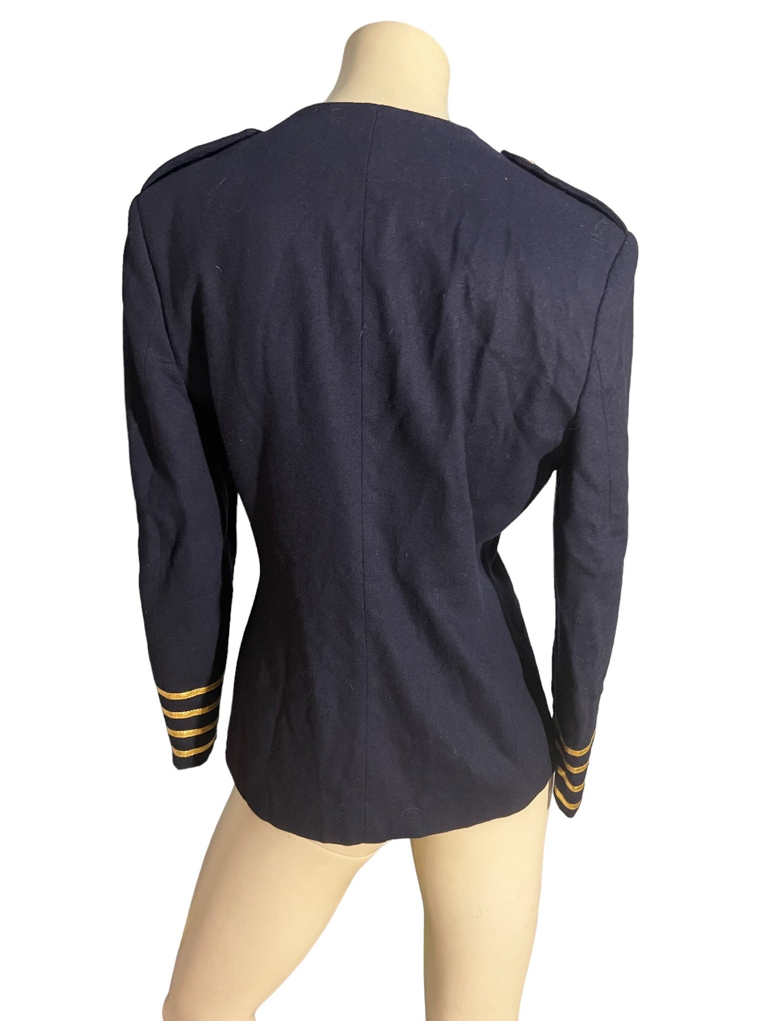 Vintage 80's Navy military officer blazer S The Limited