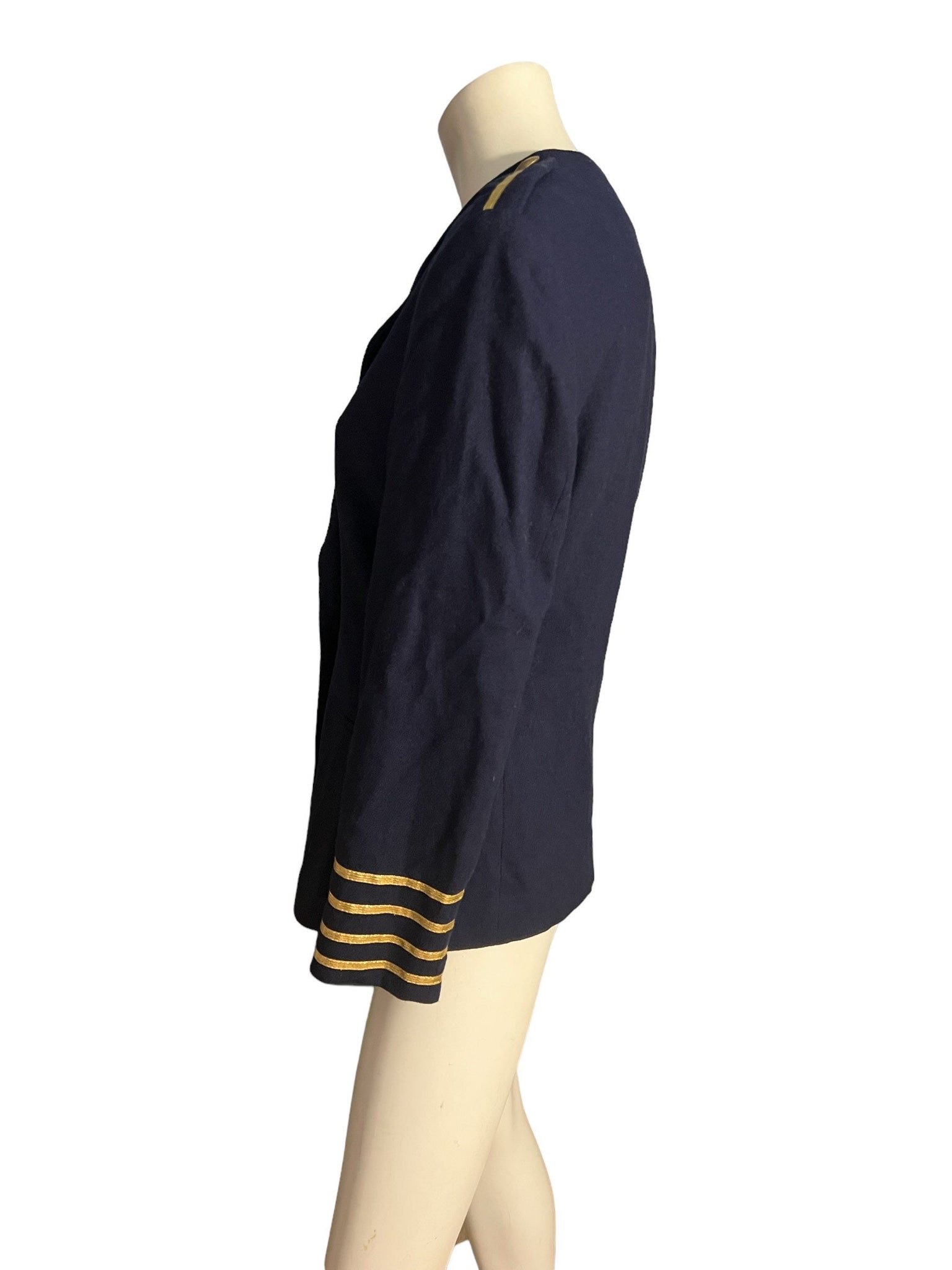 Vintage 80's Navy military officer blazer S The Limited