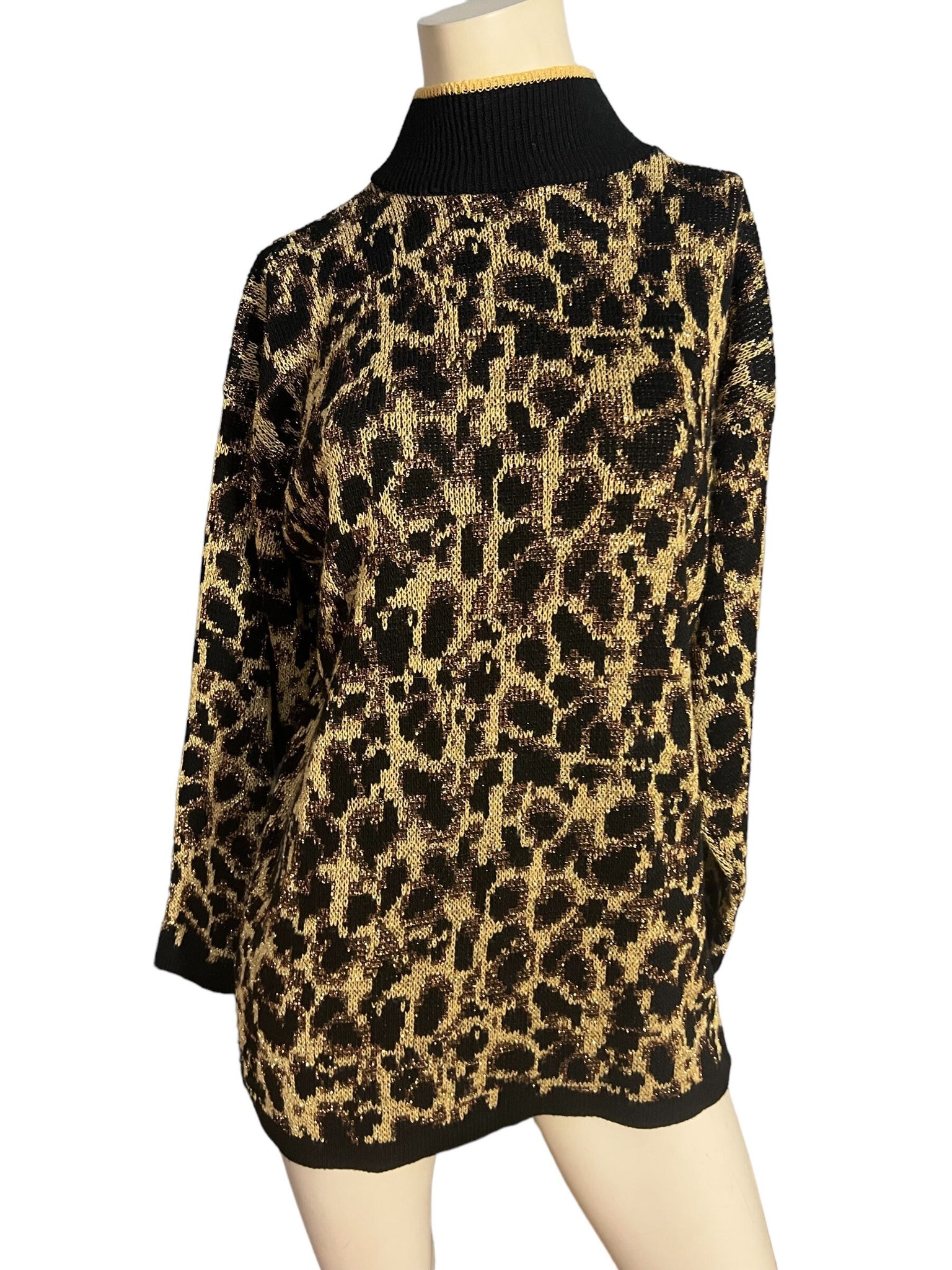 Vintage 80's leopard sweater S Nutcracker